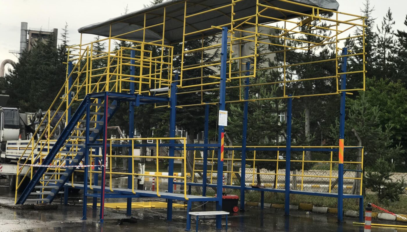 Çadır Çekme Platformu, Kamyon branda çekme platformu, iş güvenliği platformu