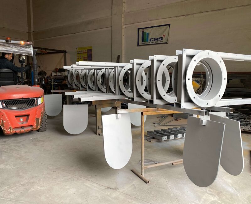 Sürgülü manuel klape, manual slide gate, CMS Mühendislik